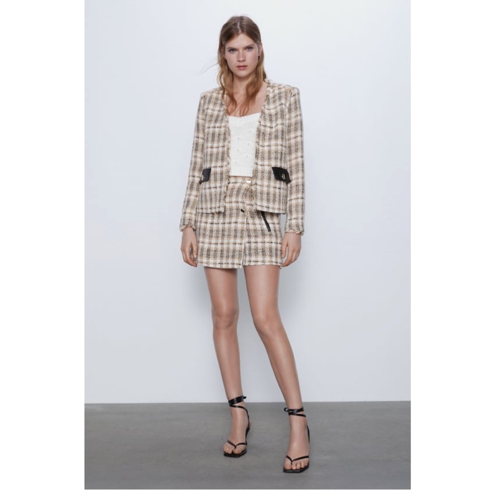 Zara Tweed Skort - Picture 2 of 9